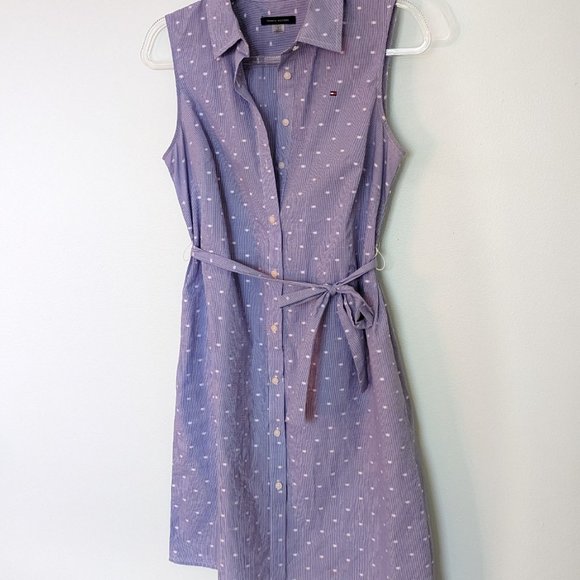 Tommy Hilfiger Chambray Shirt Dress, Sz 4, EUC - Picture 4 of 6